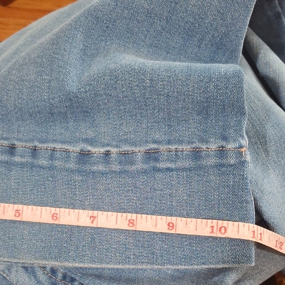 INC International Concepts Women's Light Blue Flare Jeans Size 14p - Picture 14 of 14